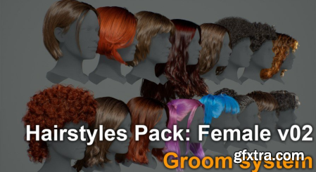 Unreal Engine Marketplace - Hairstyles Pack Female v02 (4.26 - 4.27, 5.0)