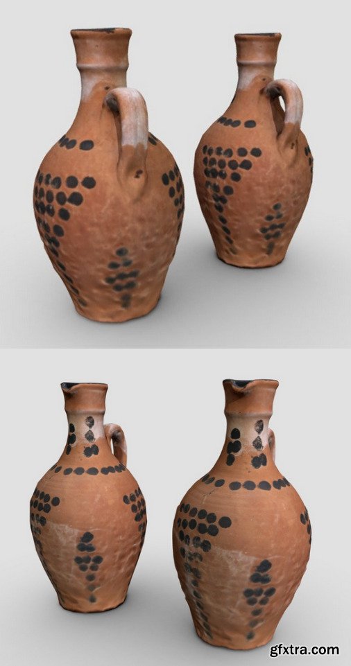 Jar (Photogrammetry) & low poly 3D Model