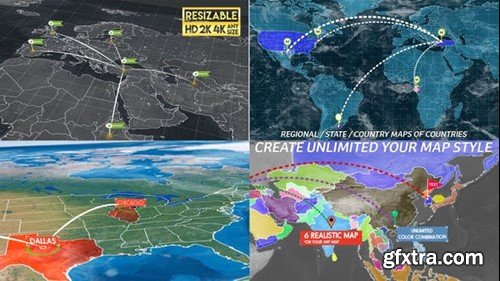 Videohive World Map Connetction Kit 11602298