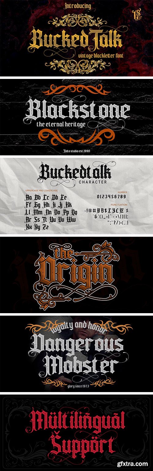 Buckedtalk Font