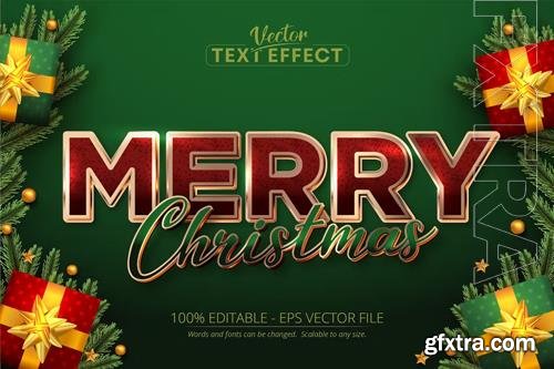 Merry Christmas - Editable Text Effect, Font Style vol 3