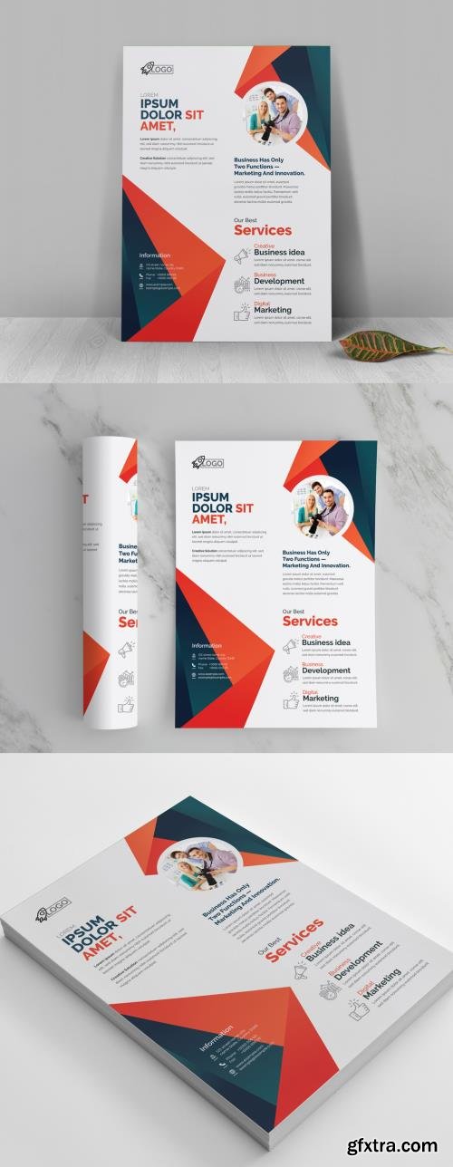 Minimal Red Flyer Template Layout 521501864