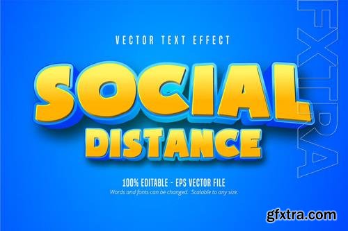 Social Distance - Editable Text Effect, Font Style