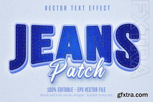 Jeans - Editable Text Effect, Denim Font Style