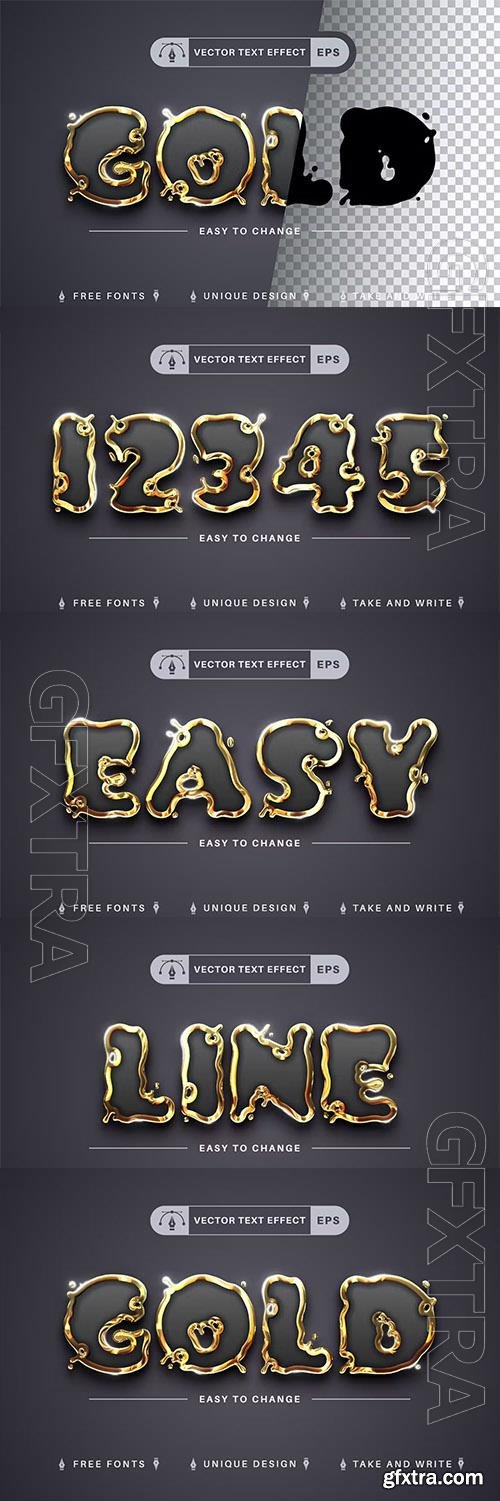 Splatter Gold - Editable Text Effect, Font Style