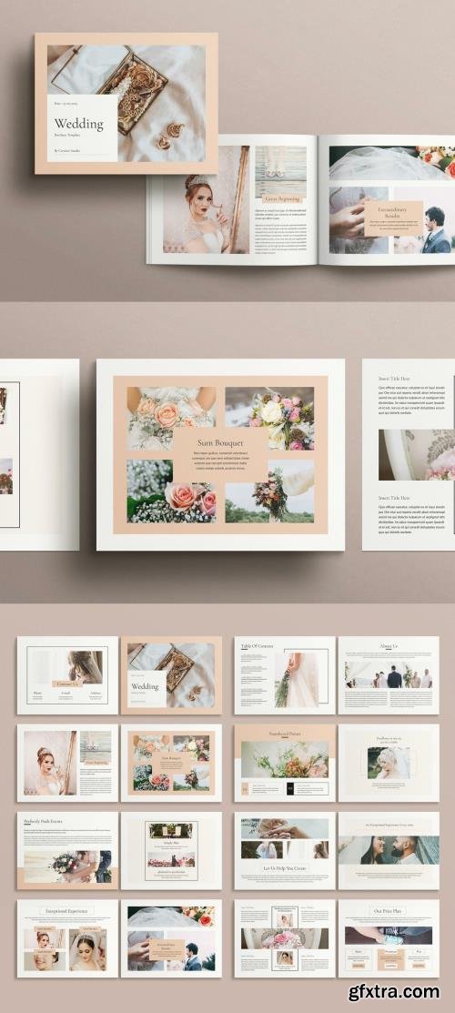 Wedding Brochure Layout - Landsape 518149074