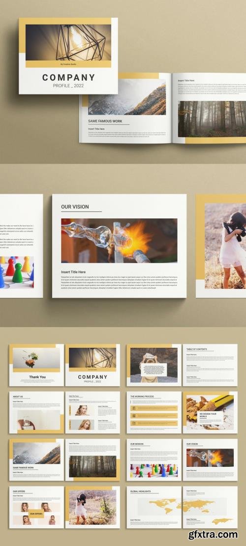 Company Profile Brochure Layout Landscape 518149085