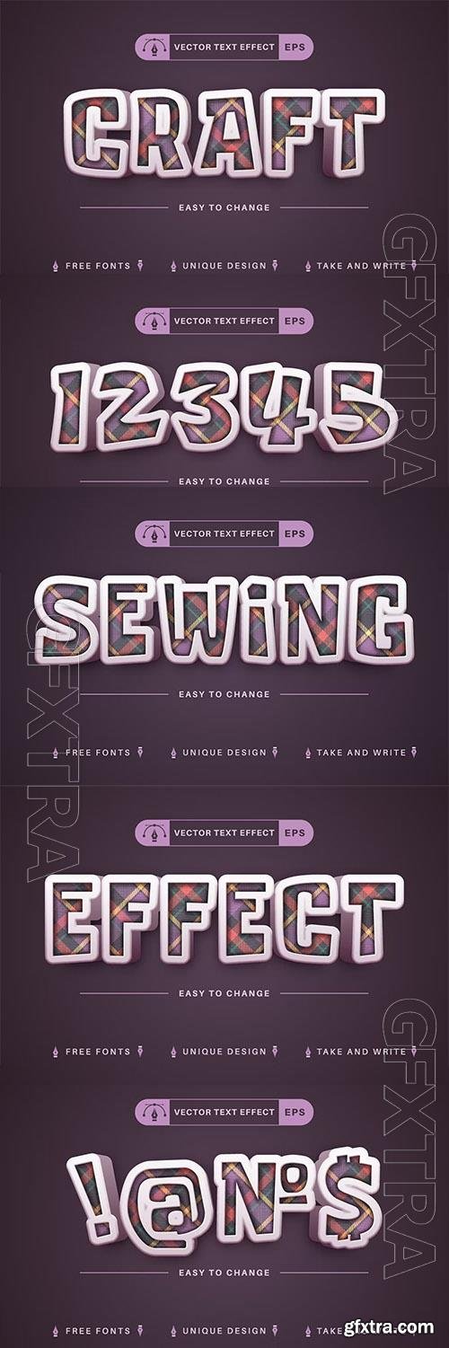 Craft Tartan - Editable Text Effect, Font Style