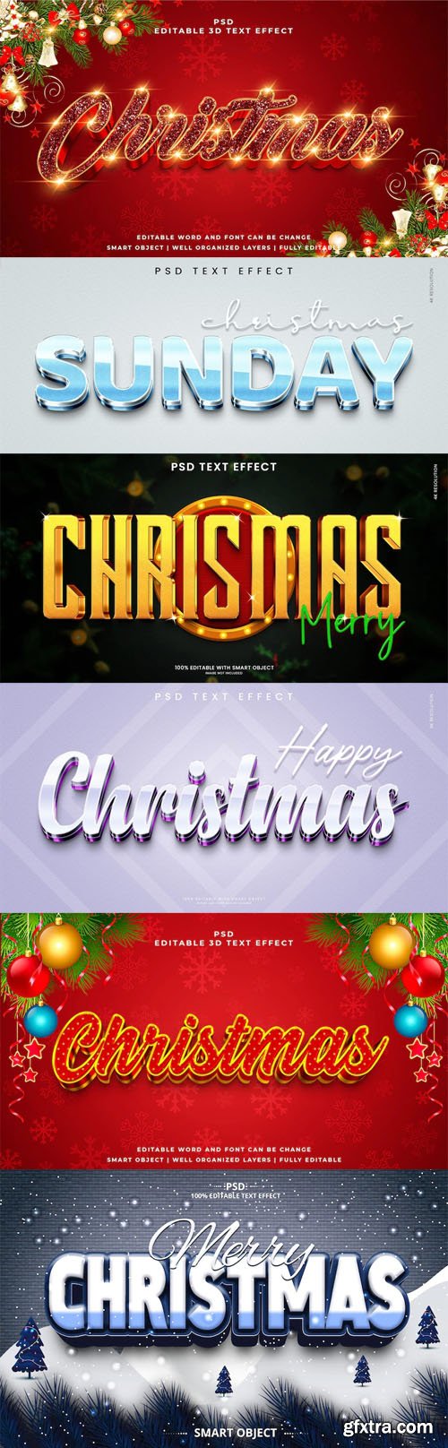 Happy New Year 2023 - 10+ Creative Editable 3D Text Effects PSD Templates