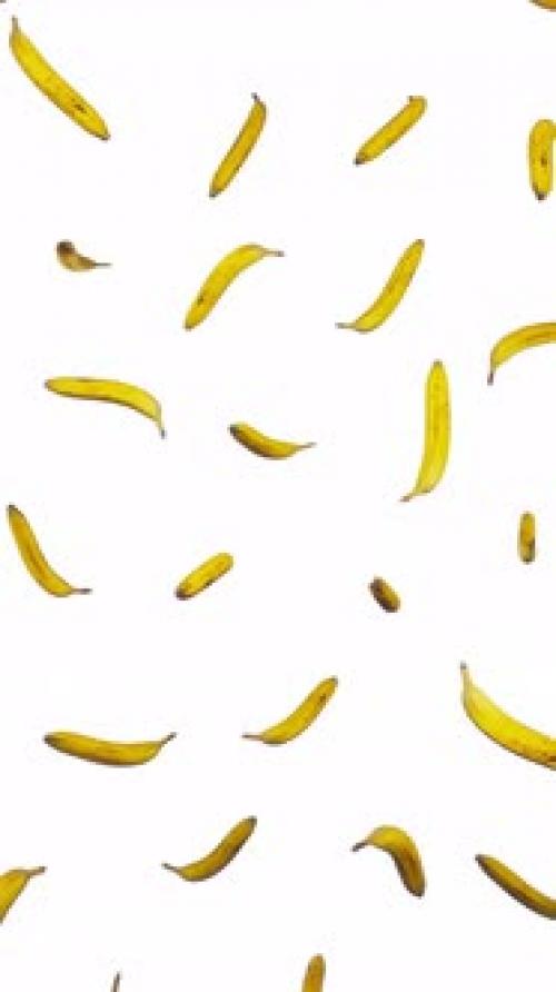 Videohive - Vertical Floating Bananas on White - 42509271 - 42509271