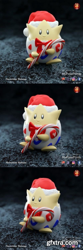 Christmas togepi – 3D Print