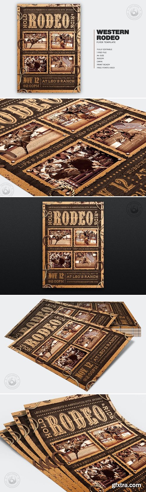 Western Rodeo Flyer Template V4 6CAWU99