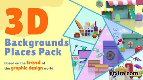 Videohive 3D Backgrounds and Places Pack for Animated Presentation 42461835