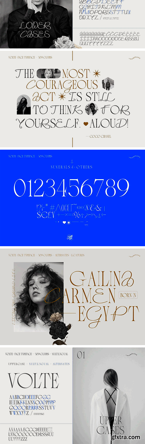 VOLTE-FACE - Serif &amp; Script Font