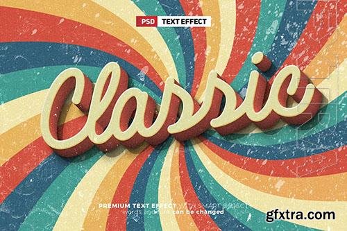 Super classic retro vintage 3D editable text effect