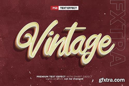 Old vintage 3D text effect