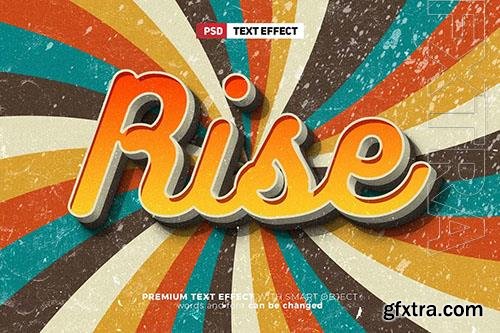 Rise Trend Retro Vintage 3D Editable Text Effect