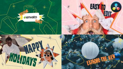 Videohive - Xmas Greeting Slides | DaVinci Resolve - 42537285 - 42537285