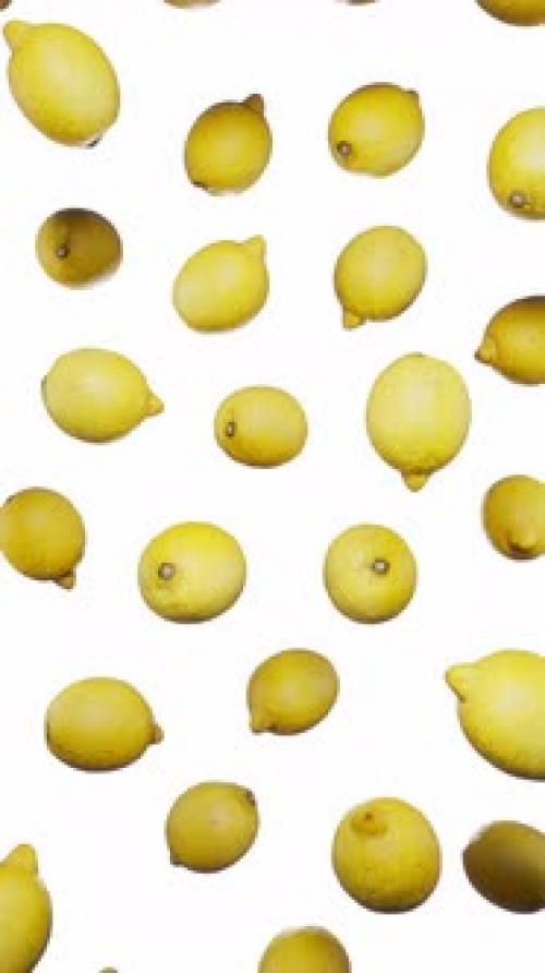 Videohive - Vertical Floating Lemons on White - 42509275 - 42509275