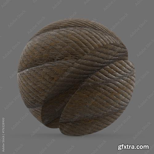 Old brown jute rope 176328900