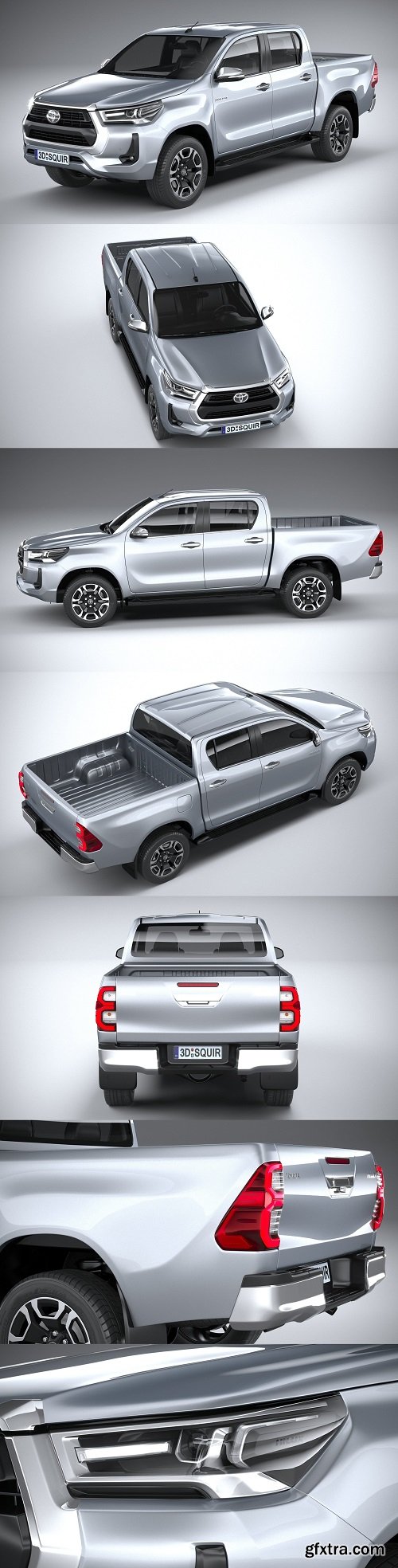 Toyota Hilux Double Cab 2021 3d model