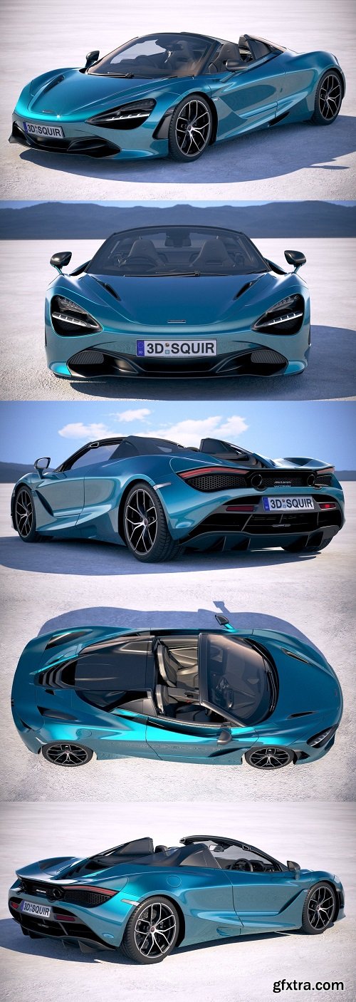 McLaren 720S Spider 2019 3d model