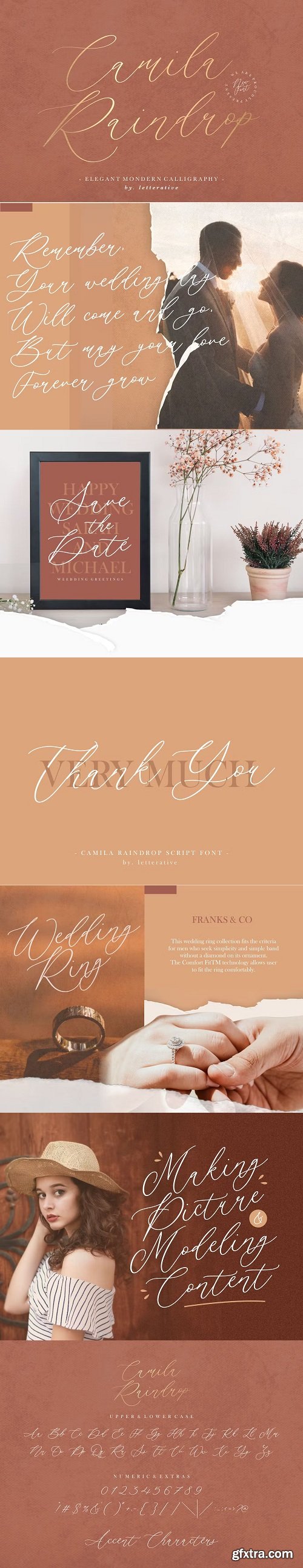 Camila Raindrop Font