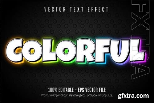 Colorful - Editable Text Effect, Neon Font Style