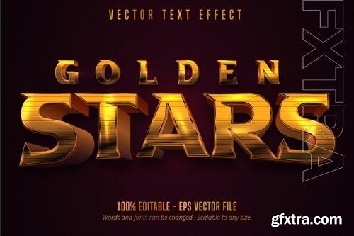 Golden Stars - editable text effect, font style