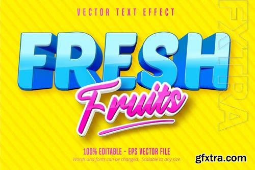 Fresh Fruits - editable text effect, font style