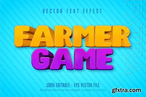 Farmer Game - editable text effect, font style