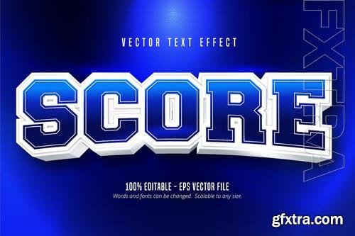 Score - editable text effect, sports font style