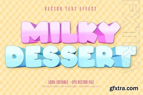 Milky Dessert - editable text effect, font style