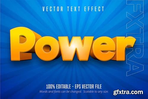 Power - editable text effect, font style