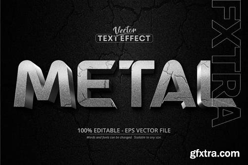 Metal - Editable Text Effect, Silver Font Style