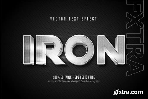 Iron - Editable Text Effect, Metallic Font Style