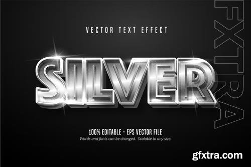 Silver - Editable Text Effect, Font Style