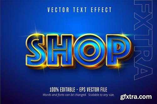 Shop - Editable Text Effect, Gold Font Style