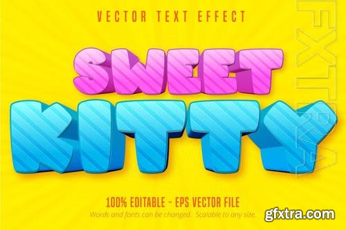 Sweet Kitty - editable text effect, font style