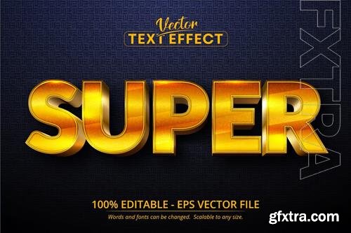 Super - Editable Text Effect, Gold Font Style