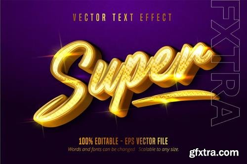 Super - Editable Text Effect, Gold Font Style vol 2