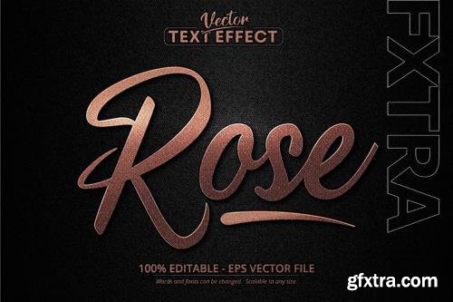 Rose Gold - Editable Text Effect,Font Style