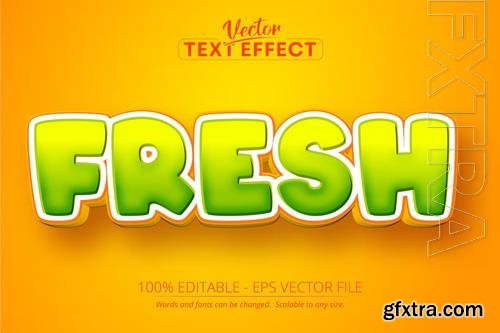 Fresh - Editable Text Effect, Cartoon Font Style