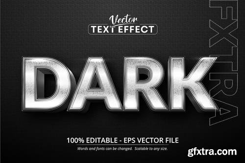 Dark - Editable Text Effect, Silver Font Style