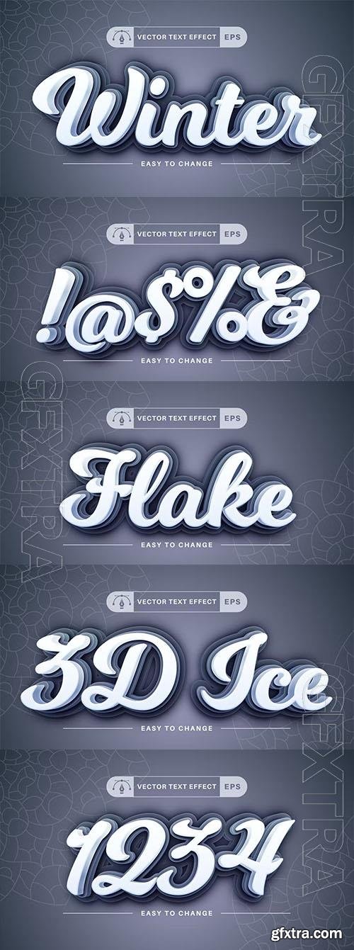 3D Winter - Editable Text Effect, Font Style