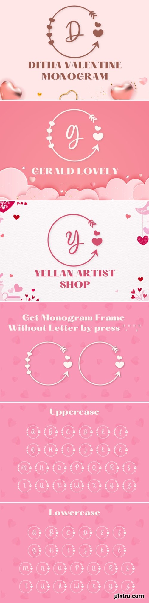 Ditha Valentine Monogram Font