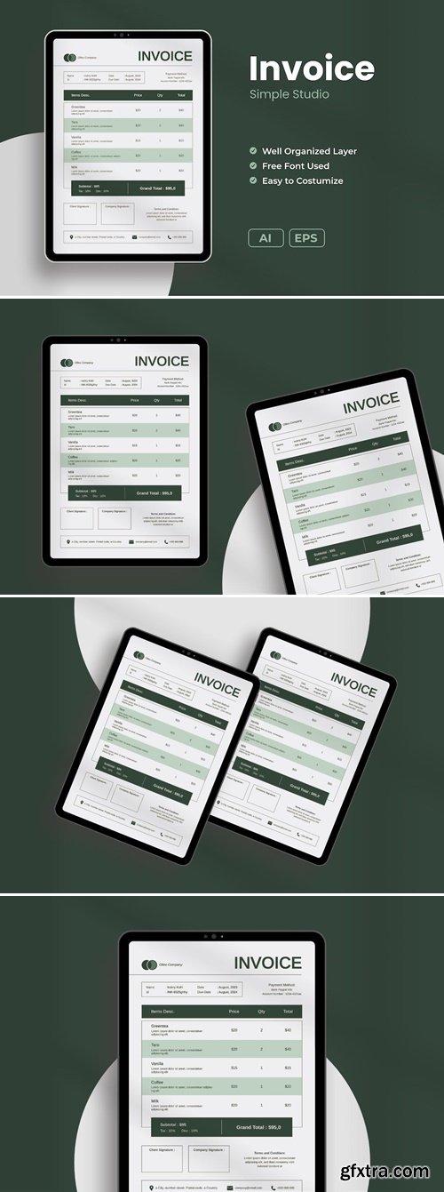 Simple General Invoice Template GA4FMPD