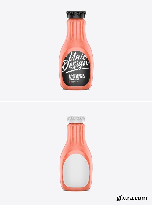 Grapefruit Juice Bottle Mockup HVPYAJG