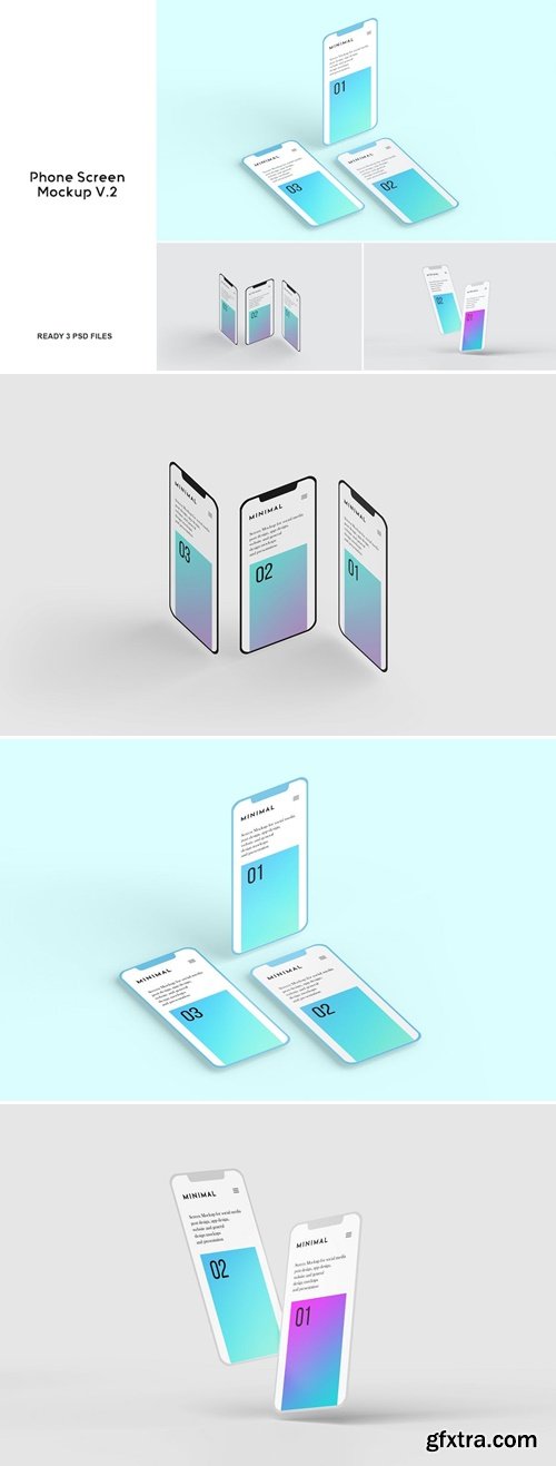 3 Psd Phone Screen Mockup V.2 6ZEJDSG