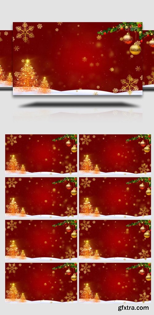 Creative Christmas Tree Snowflake Background Video AE Template 619070